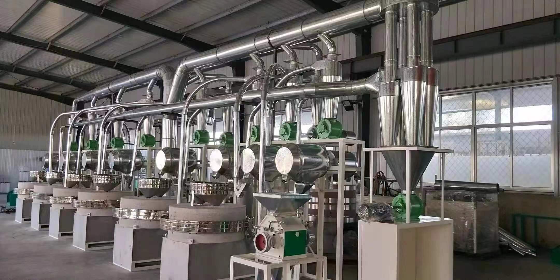 SM100×6+1×12T小麦石磨制粉成套机组